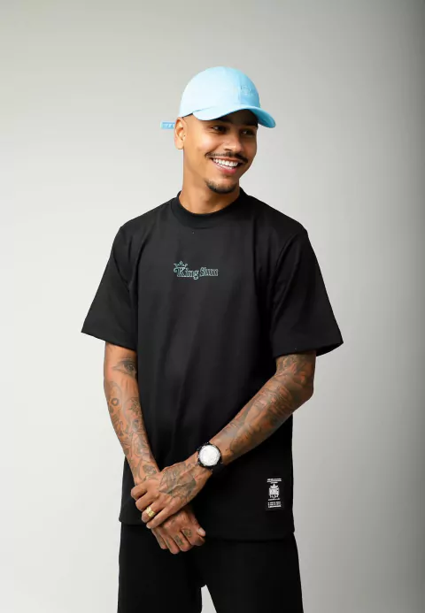 Conjunto Oversized Preto com azul