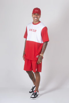 CONJUNTO MEIO A MEIO VERMELHO na internet