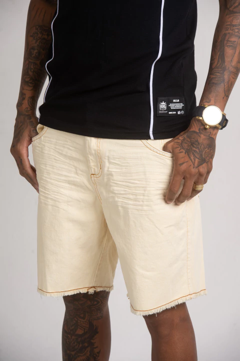 BERMUDA JEANS BEGE - comprar online