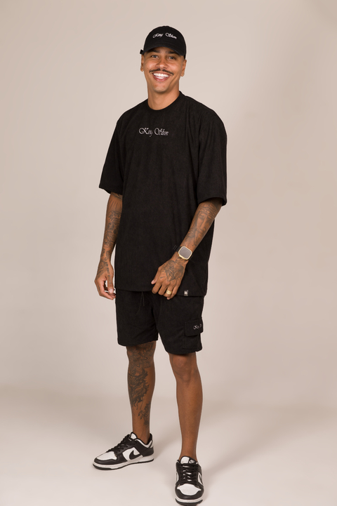CONJUNTO OVERSIZED VELUDO PRETO - comprar online