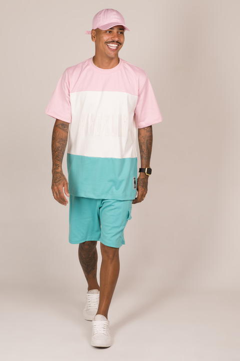 CONJUNTO OVER RECORTE ROSA - comprar online