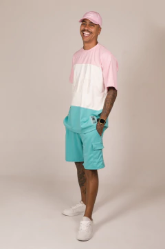 CONJUNTO OVER RECORTE ROSA na internet