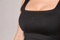 CROPPED POLIAMIDA PRETO na internet