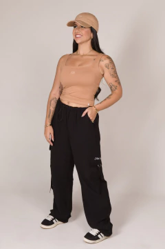 CROPPED POLIAMIDA BEGE - king slum