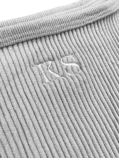 Imagem do TOP CANELADO PREMIUM CINZA