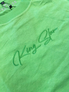 Blusa Oversized BORDADA verde claro na internet