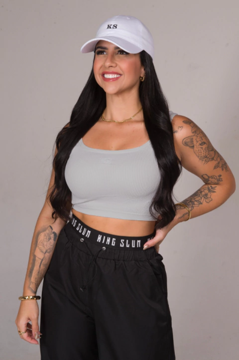 TOP CANELADO PREMIUM CINZA - comprar online