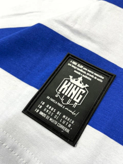 OVERSIZED LISTRADA AZUL - loja online