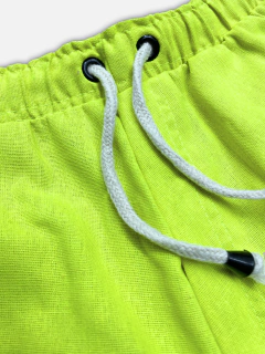 SHORT DE LINHO VERDE LIMÃO - king slum