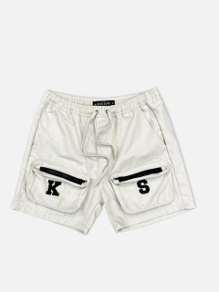 Bermuda 2 BOLSOS FRENTE OFF-WHITE - comprar online