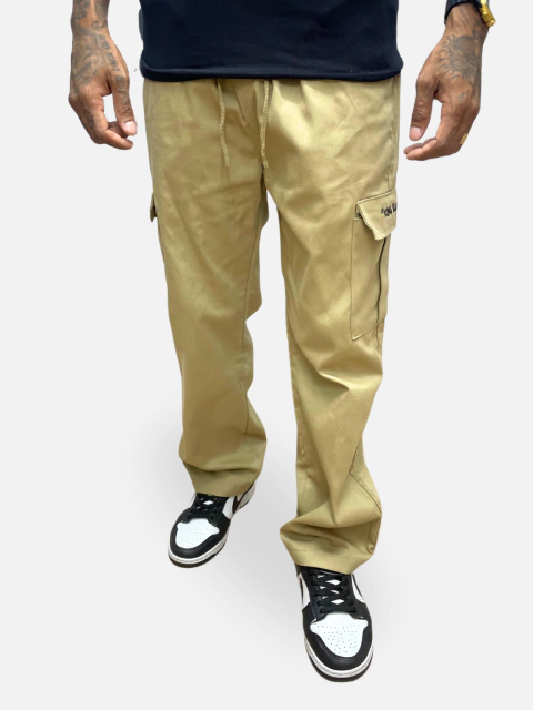 CALÇA CARGO SARJA BEGE - comprar online