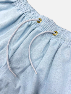 SHORT DE LINHO AZUL CLARO - loja online