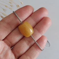Colar de Pedra Jade Amarela - Oval na internet