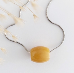 Colar de Pedra Jade Amarela - Oval