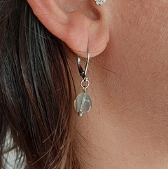 Brincos de Pedra Signo Aquário - Fluorita - comprar online