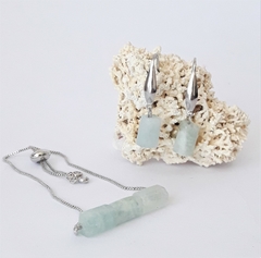 Conjunto Pulseira e Brinco - Água Marinha - comprar online