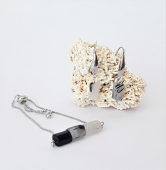 Conjunto Pulseira e Brinco - Quartzo Turmalinado - comprar online