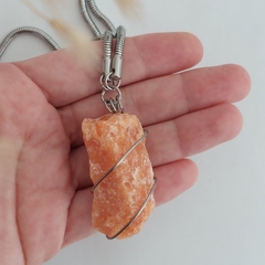 Colar de Pedra Calcita Laranja Natural - Alegria e Destemor - loja online