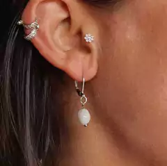 Brincos de Pedra Signo Câncer - Pedra da Lua - comprar online