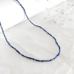 Colar Choker Lápis Lazúli 2mm na internet