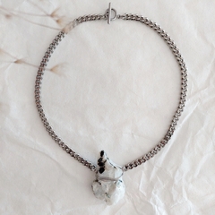 Colar Pedra da Lua Bruta - Choker - comprar online