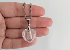 Colar Perfumeiro de Pedra Natural - Quartzo Cristal na internet