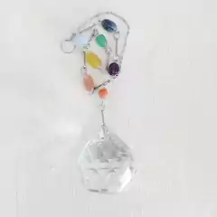 Esfera de Cristal Legítimo Multifacetado Feng Shui - Suncatcher 7 Chakras - loja online