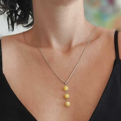 Pingente Jade Amarela 3 Esferas - comprar online
