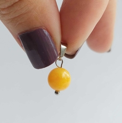 Pingente Jade Amarela Esfera