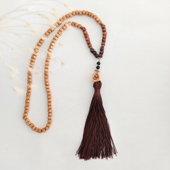 Japamala Marrom Palo Santo -Sândalo - Pedra Vulcânica - comprar online