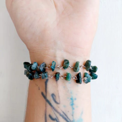 Pulseira de Pedra Jaspe Verde - Cascalho - comprar online