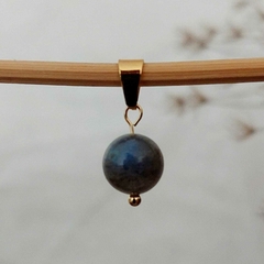 Pingente Dourado Labradorita Esfera - comprar online