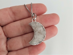 Colar Lua de Cristal - Prata - DEFEITO - comprar online