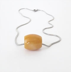 Colar de Pedra Jade Amarela - Oval - Terapias da Lua - Cristais Naturais | Acessórios Energéticos | Ervas e Aromas
