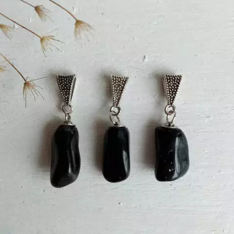 Pingente de Ônix Rolado - Pedra de Proteção