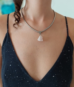 Pingente de Quartzo Rosa Natural - Amor Incondicional, Paz e Cura Emocional - comprar online