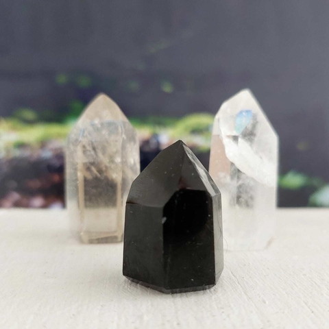 Mini Pontas Cristais Lapidados - Colar Redinha M