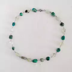 Colar Choker Prehnita e Crisocola - comprar online