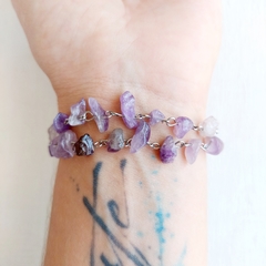 Pulseira de Pedra Ametista - Cascalho - comprar online