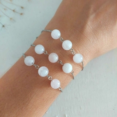 Pulseira Quartzo Rosa Esfera - Amor e Cura Emocional