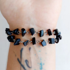 Pulseira de Pedra Obsidiana - Cascalho - comprar online