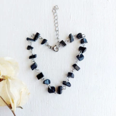 Pulseira de Pedra Obsidiana - Cascalho