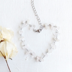 Pulseira de Pedra Quartzo Cristal - Cascalho