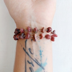 Pulseira de Pedra Rodonita - Cascalho - comprar online
