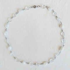 Colar Choker Pedra da Lua e Quartzo Cristal - comprar online
