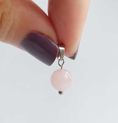 Pingente Quartzo Rosa Esfera