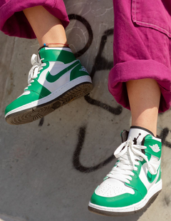 Botita Jordan Verde/Blanco - comprar online
