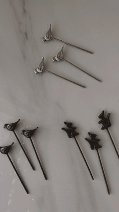 PINCHES X 6 PICADA pajaritos BRONCE - comprar online