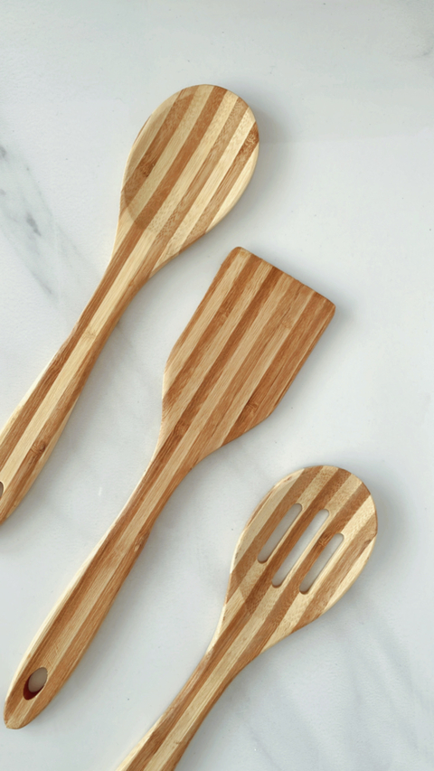 SET x 3 UTENSILIOS MADERA