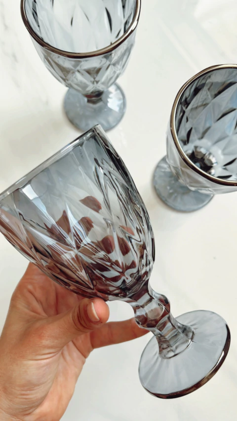 Copas de Vidrio Labrada Humo x6 unidades - comprar online